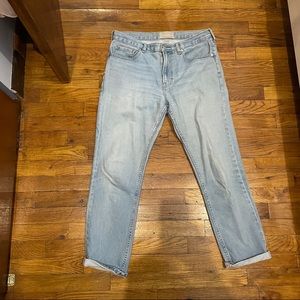 High waisted boyfriend straight jeans